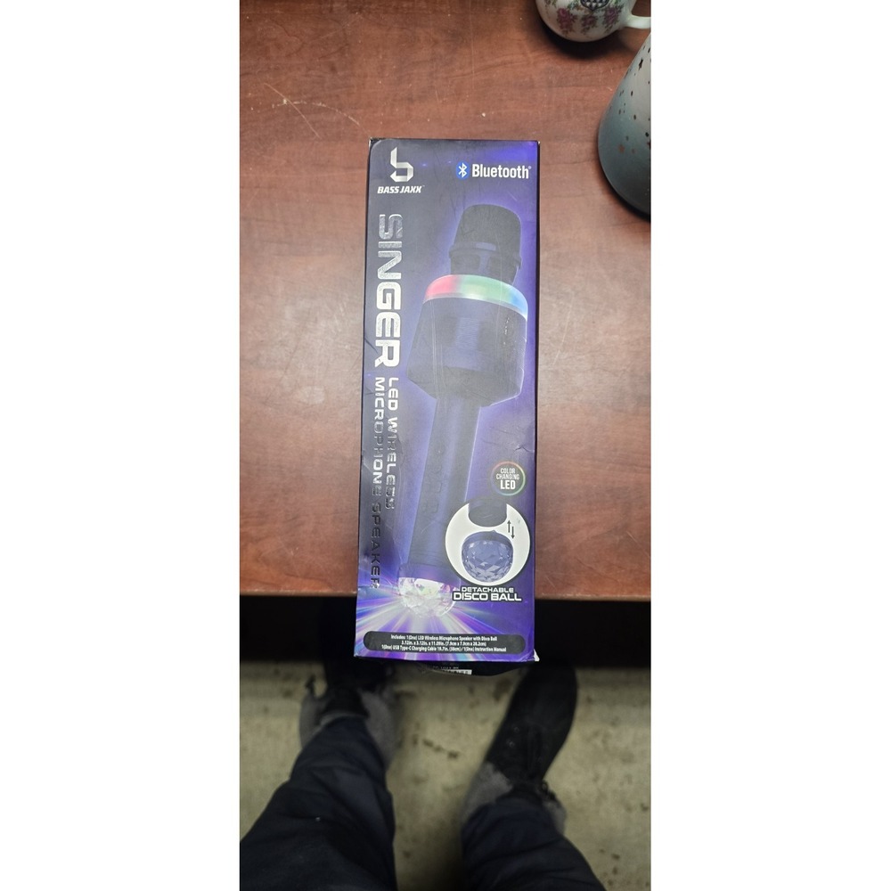 Bass Jaxx Bluetooth Singer LED Wireless Microphone Speaker